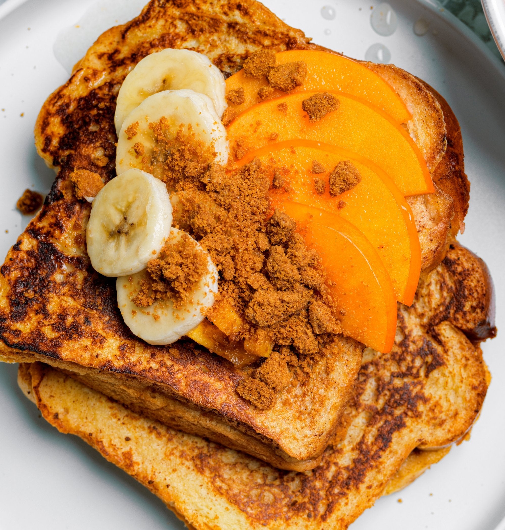 Cookie Butter Stuffed French Toast with Persimmon Syrup Healthy