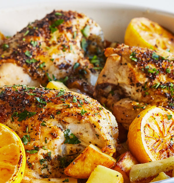 PanSeared Lemon Chicken & Crispy Potatoes Healthy Ceramic Nonstick