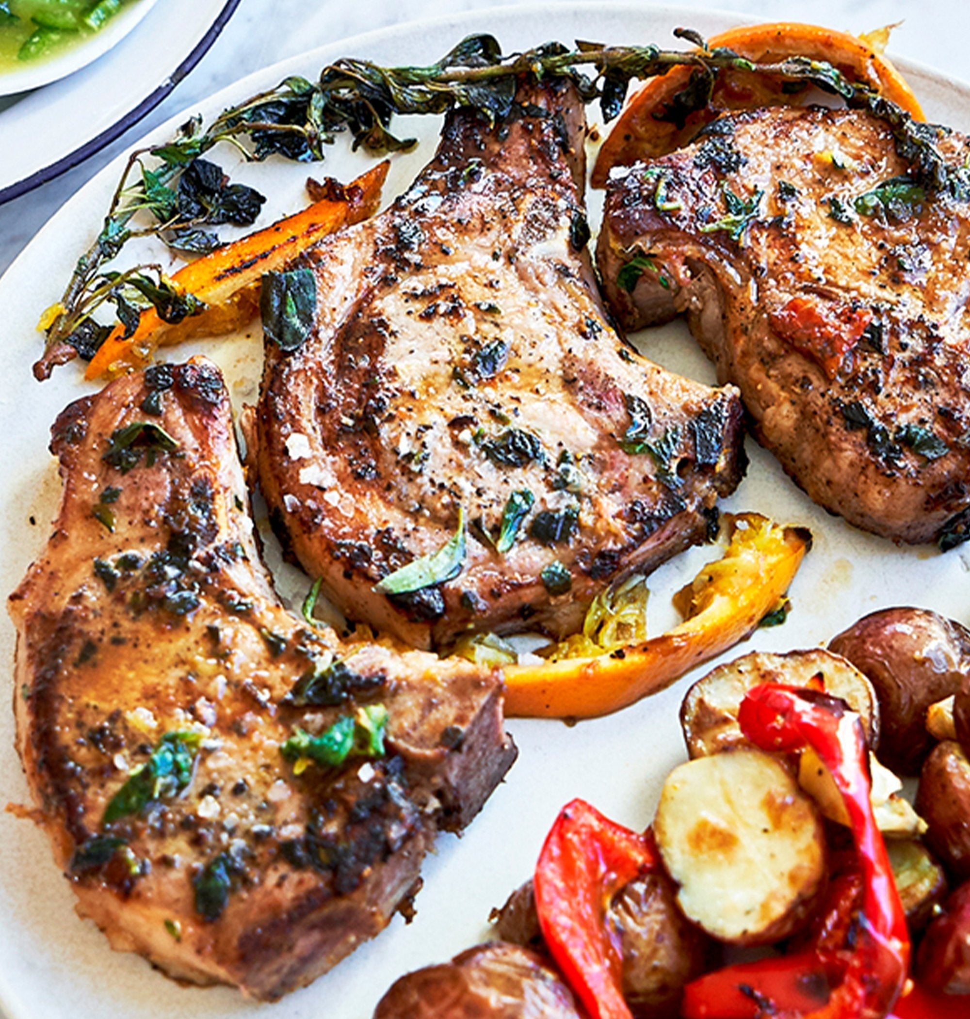 Marinated Grilled Pork Chops | Healthy Ceramic Nonstick Cookware ...
