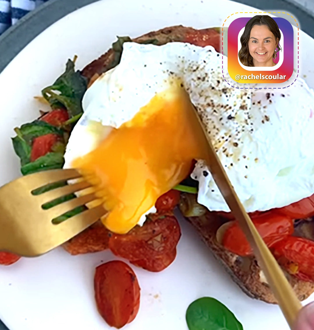 Poached Egg Breakfast Stack | Healthy Ceramic Nonstick Cookware ...