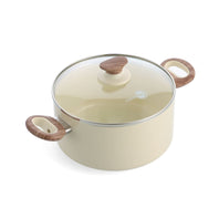 CC001016-001 - Wood-Be stock pot with lid, cream white - 20cm - Product Image 1