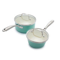 CC004707-001 - Porpoise GREENLIFE ARTISAN 4PC COOKWARE SETS, TURQUOISE - 15 & 18CM - Product Image 1