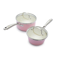 CC004708-001 - Porpoise GREENLIFE ARTISAN 4PC COOKWARE SETS, PINK - 15 & 18CM - Product Image 1