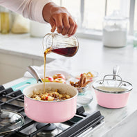 CC004708-001 - Porpoise GREENLIFE ARTISAN 4PC COOKWARE SETS, PINK - 15 & 18CM - Product Image 2