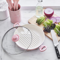 CC004871-001 - GreenLife Soft Grip SOFT GRIP GRILL PAN WITH LID, PINK - 28CM - Product Image 2