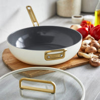 CC007803-102 - Tucci Stanley Tucci™ Ceramic Non Stick 33cm Essential Stanley Pan | Carrara White - Product Image 3