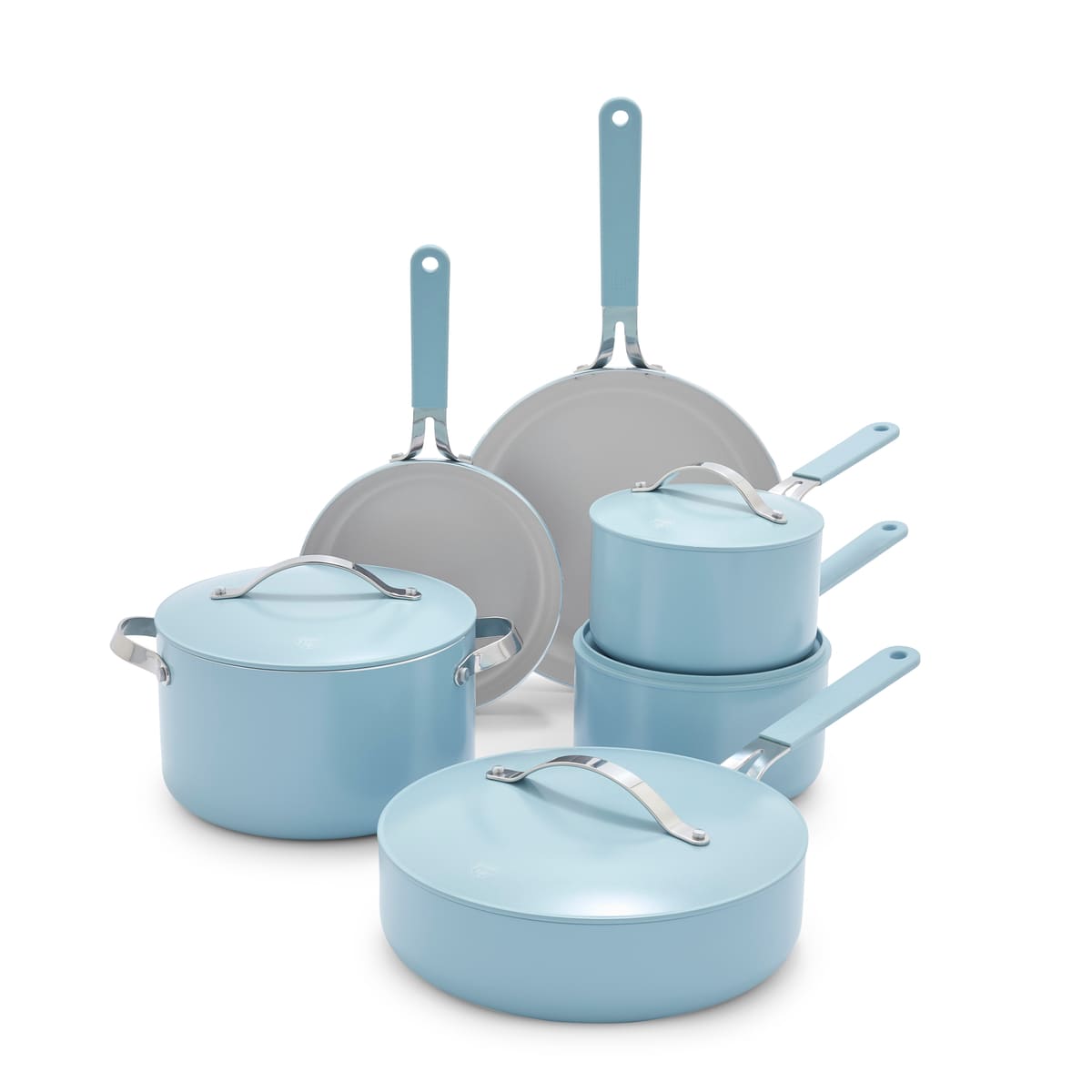 GreenLife Dream<br> 11pc Cookware Set, Blue Haze