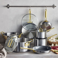 CC009001-102 - Tucci Stanley Tucci Ceramic Non-Stick 11 PC Cookware set Stainless Steel - Product Image 2