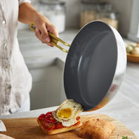 CC009001-102 - Tucci Stanley Tucci Ceramic Non-Stick 11 PC Cookware set Stainless Steel - Product Image 3