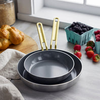 CC009004-102 - Tucci Stanley Tucci Ceramic Non-Stick 20cm and 28cm Frypan Set Stainless Steel - Product Image 2