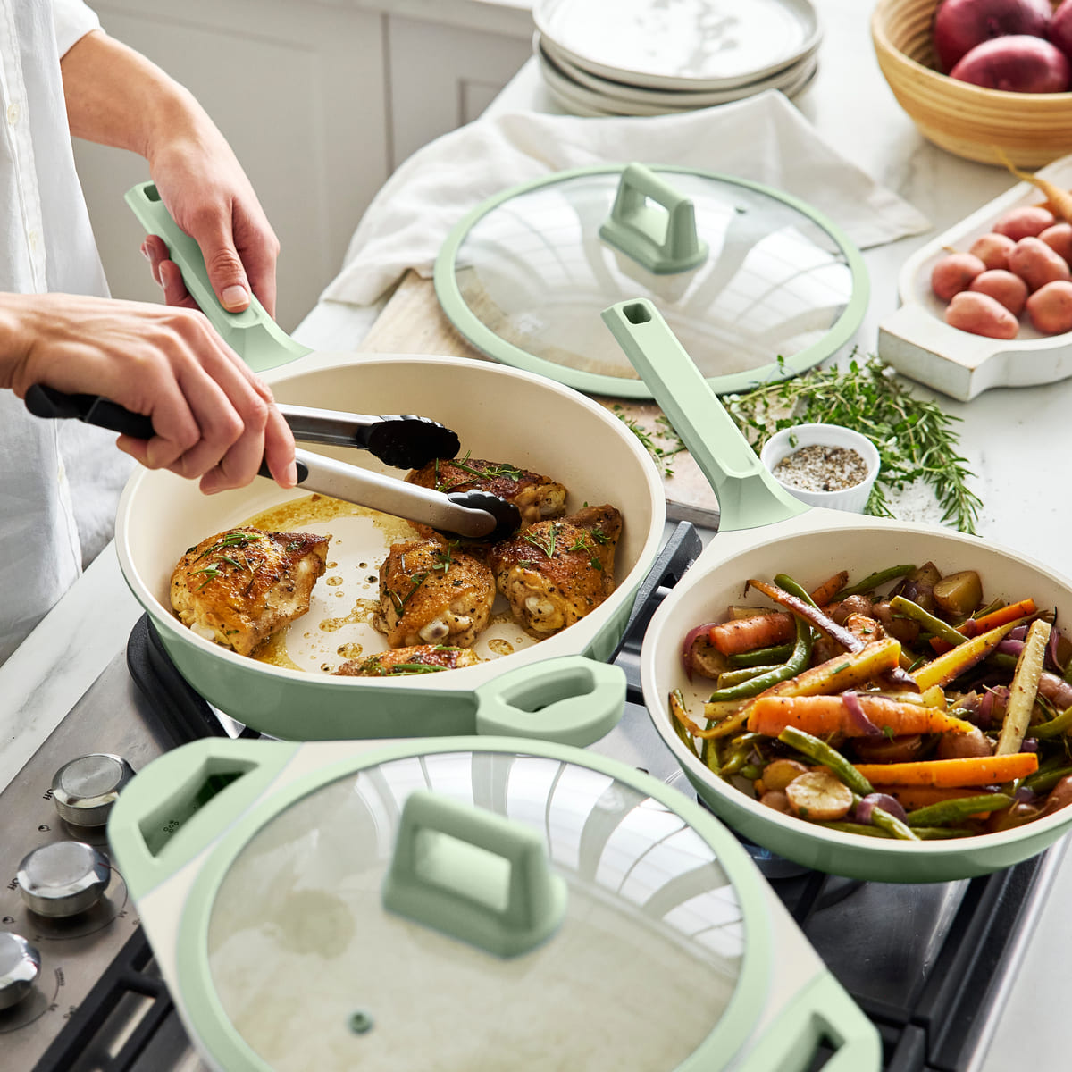 CC009262-001 - Arte Greenlife Arte 8pc Cookware Set, Green Sage - Product Image 4