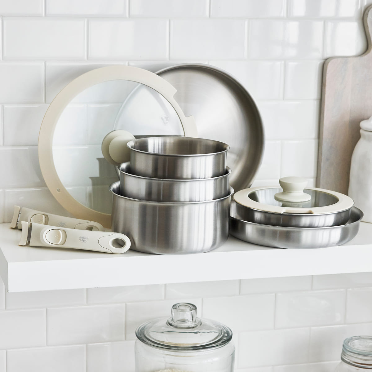 CC009283-001 - Click Click 10pcs Cookware Set - Stainless Steel - Product Image 2