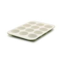 CC009827-103 - Reserve GreenPan Reserve Muffin Pan, Sage Green - 12 Cup - Product Image 1