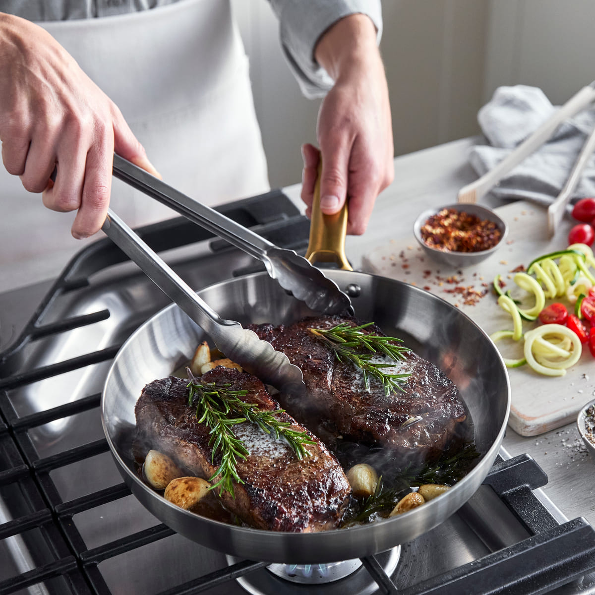 CC010329-102 - Padova Padova Frying Pan, Stainless Steel - 28cm - Product Image 2