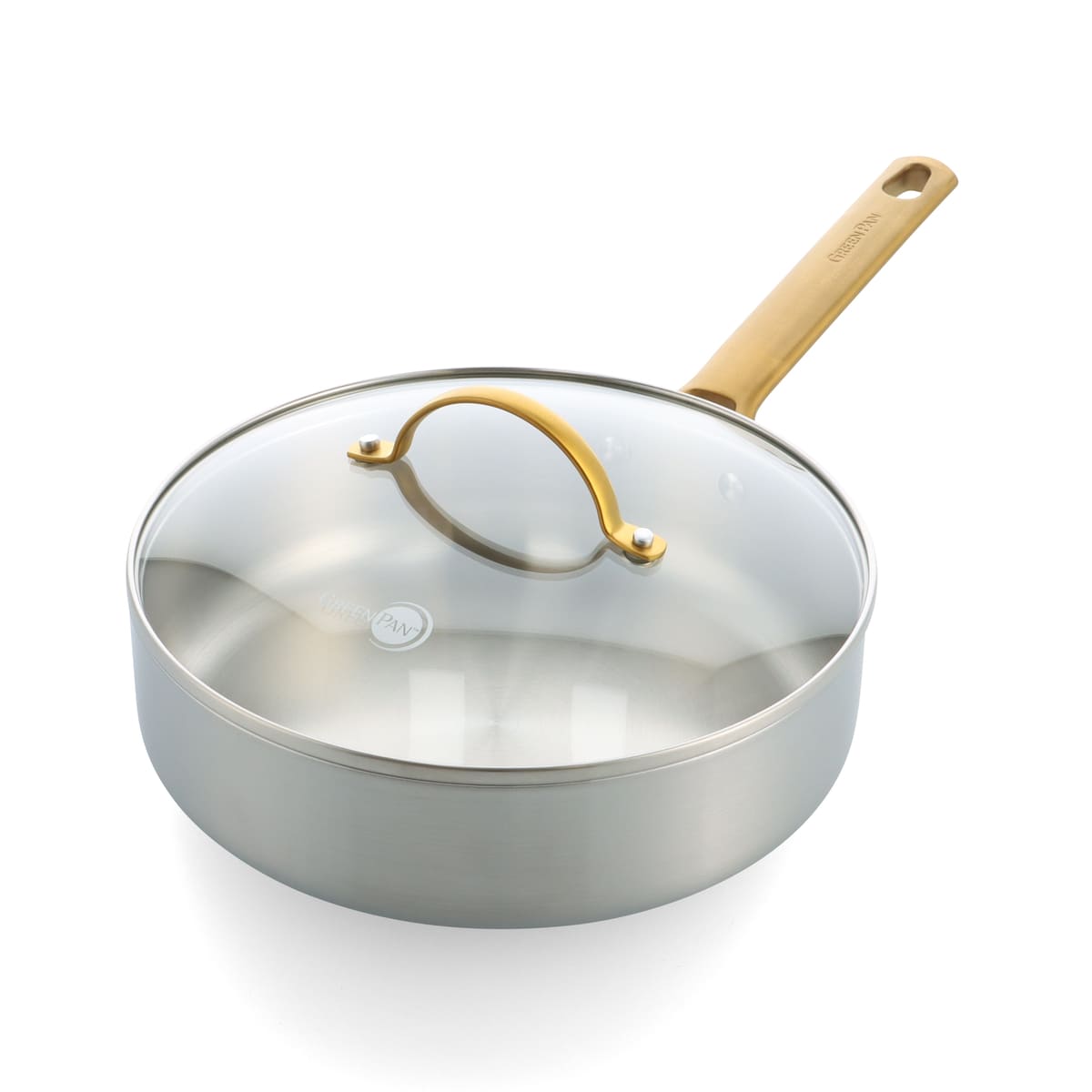 CC010330-102 - Padova Padova Skillet With Lid, Stainless Steel - 24cm - Product Image 1