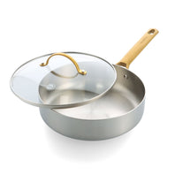 CC010330-102 - Padova Padova Skillet With Lid, Stainless Steel - 24cm - Product Image 3