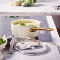 CC010333-103 - Padova Padov Saucepan With Lid, Cream White - 18cm - Product Image 3