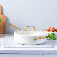 CC011550-102 - Reserve Pro Reserve Pro Skillet With Lid, Cream White - 28cm - Product Image 3