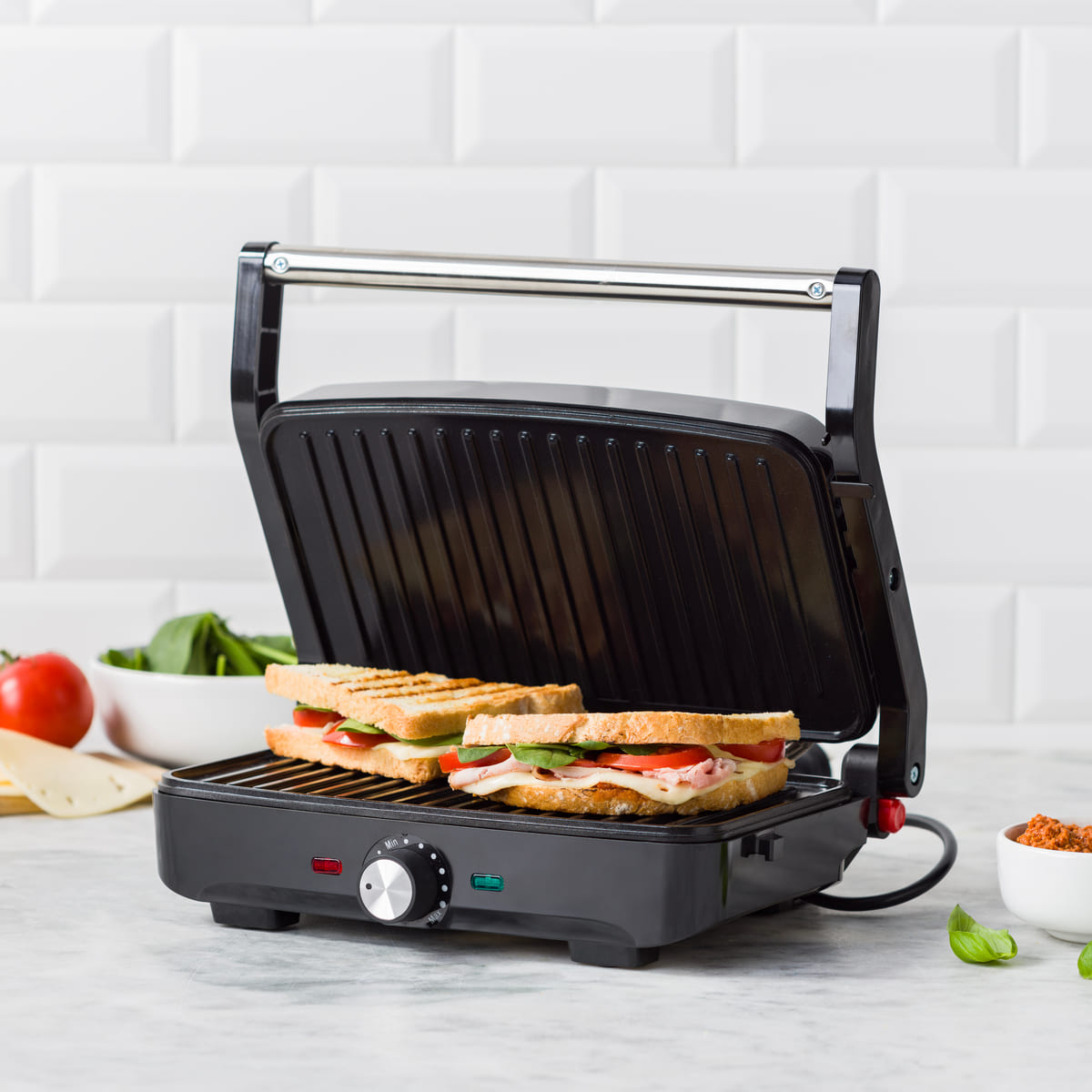 GreenLife Contact Grill in Black