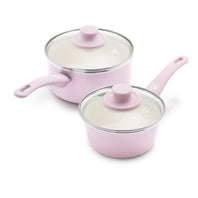 GREENLIFE SOFT GRIP  4PC COOKWARE SETS, PINK