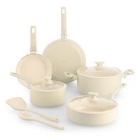 Essence 10 Pcs Cookware Set, Cream White