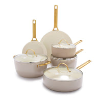 Reserve 11pc Cookware Sets, Taupe Brown