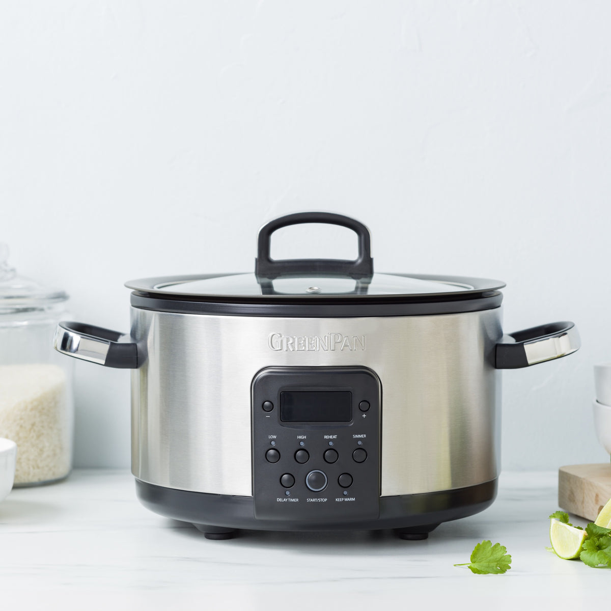 Bistro Slow Cooker<br> Stainless Steel, 3.7L