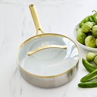 Donna Hay by GreenPan3-Ply Stainless Steel Sauté Pan with Lid, 26CM