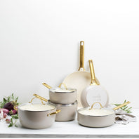 Reserve 11pc Cookware Sets, Taupe Brown