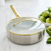 Donna Hay by GreenPan3-Ply Stainless Steel Sauté Pan with Lid, 26CM