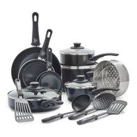 CC001021-002 - GreenLife GREENLIFE SOFT GRIP 16PC COOKWARE SETS, BLACK - Product Image 1
