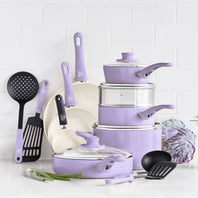 CC001792-001 - GreenLife Soft Grip 16pc Cookware Sets, Lavender - Product Image 2