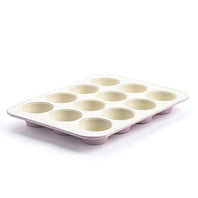 CC003902-001 - GreenLife Bakeware 12-cup Muffin Pan, Pink - 39 x 28cm - Product Image 1