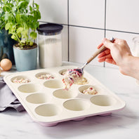 CC003902-001 - GreenLife Bakeware 12-cup Muffin Pan, Pink - 39 x 28cm - Product Image 3