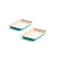 GreenLife Bakeware 2pc Cookie Sheet Sets, Turquoise - 34 x 24cm