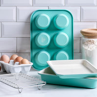 CC003907-001 - GreenLife Bakeware 4pc Bakeware Sets, Turquoise - Product Image 2