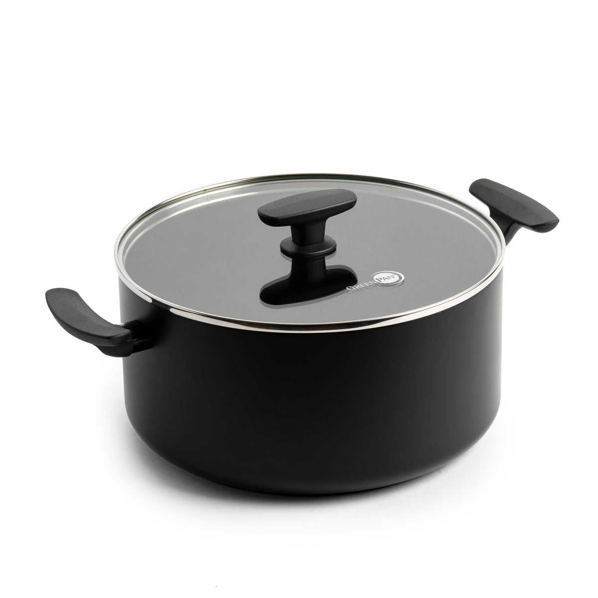 Smart Shape STOCK POT WITH LID, BLACK GreenPan Australia