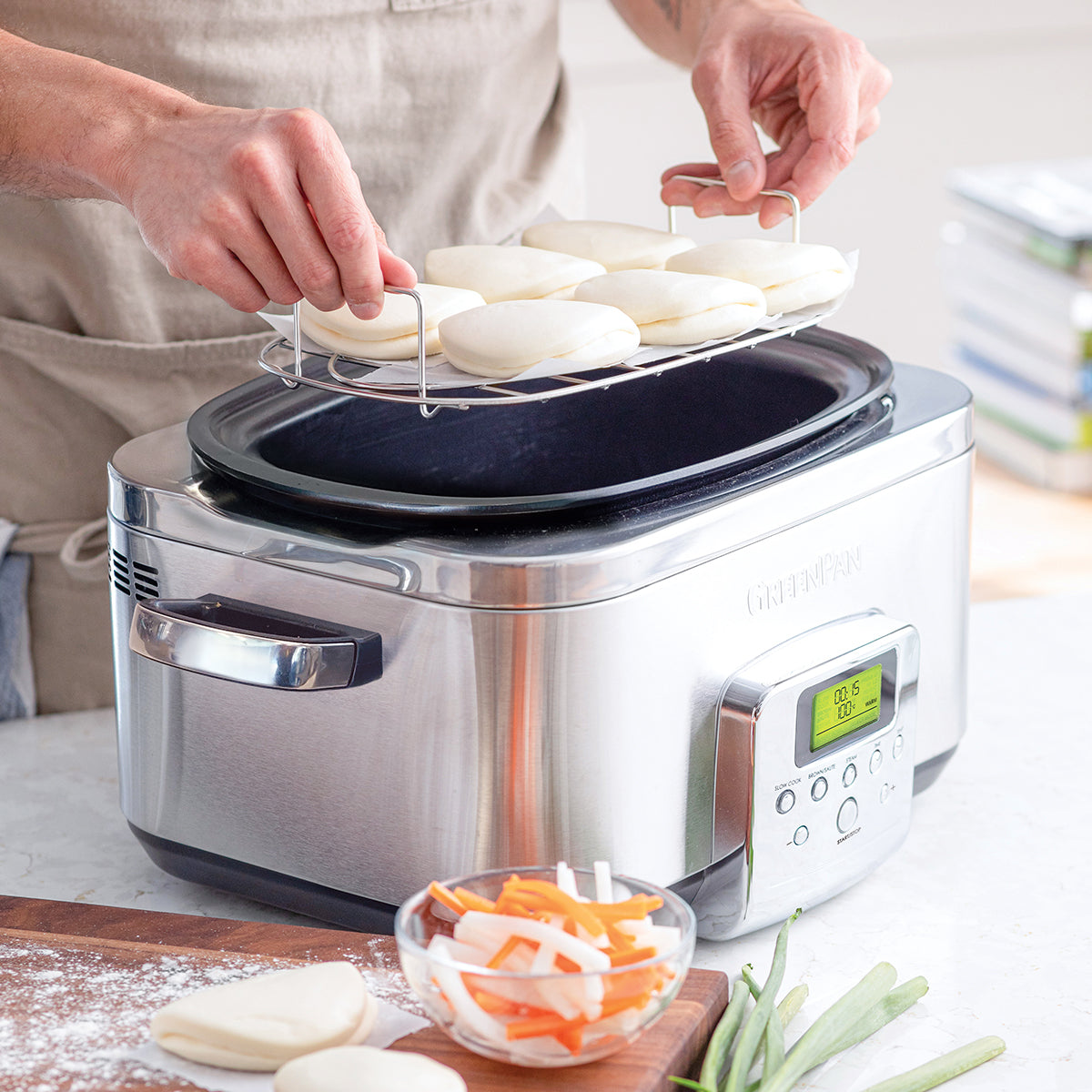 Slow Cooker<br> Stainless Steel, 6L